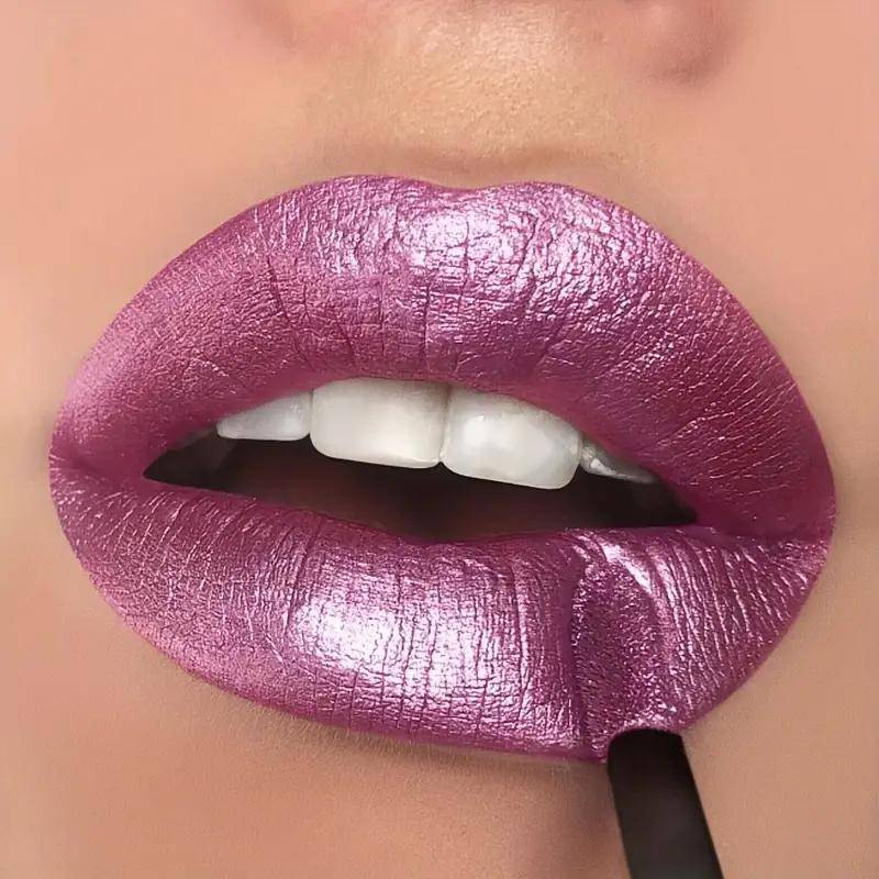 Perlglanz-Lippenstift, lang anhaltender, hochpigmentierter Lipgloss, matter, flüssiger Lipgloss, Antihaft-Becher, roter, leicht zu färbender Lippenstift für das tägliche Make-up von Frauen 05# von Joom DACH