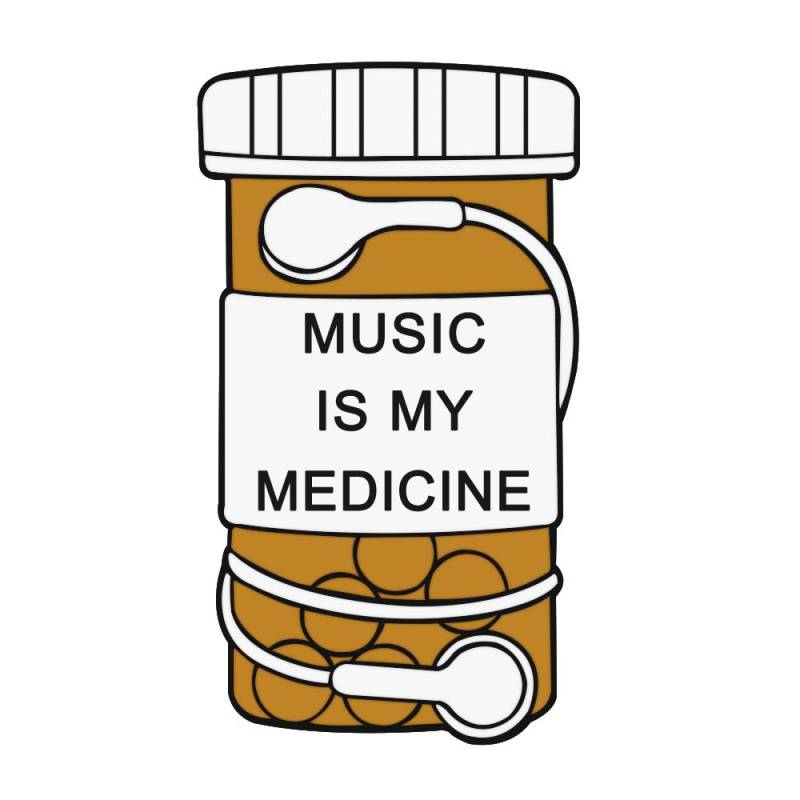 Persönlichkeit Musik Enthusiast Abzeichen Pins MUSIK IST MEIN LEBEN Kopfhörer CD Broschen Kinder Rucksack Dekoration Pins Schmuck Geschenk Mädchen CHINA von Joom DACH
