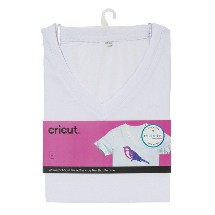Personalisierbares T-Shirt - Cricut - 2007908 - Damen - V-Ausschnitt - Größe L - Weiß von Joom DACH