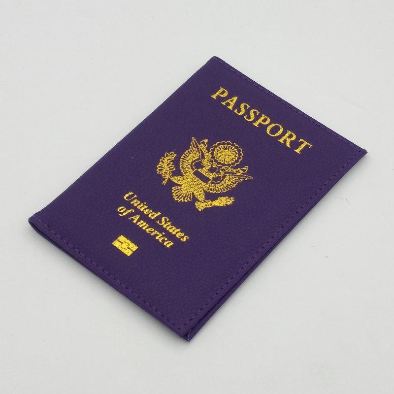 Personalisierte Leder USA Passhülle Personalisierter Reisepasshalter Amerikanische Geldbörse Hüllen für Reisepässe Mädchen Amerika violett von Joom DACH