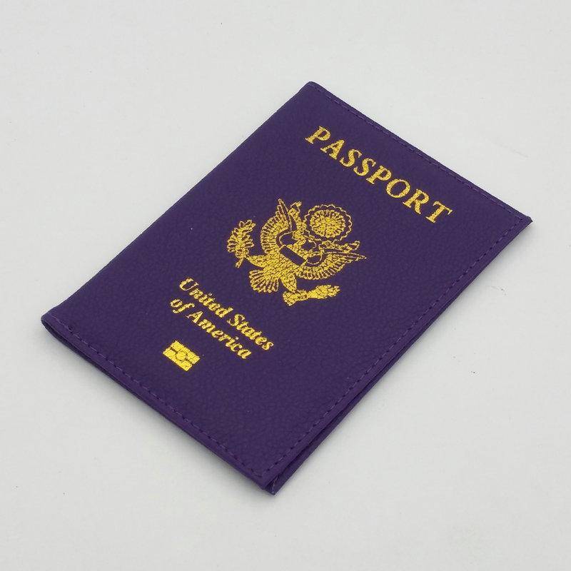 Personalisierte Leder USA Passhülle Personalisierter Reisepasshalter Amerikanische Geldbörse Hüllen für Reisepässe Mädchen Amerika violett von Joom DACH