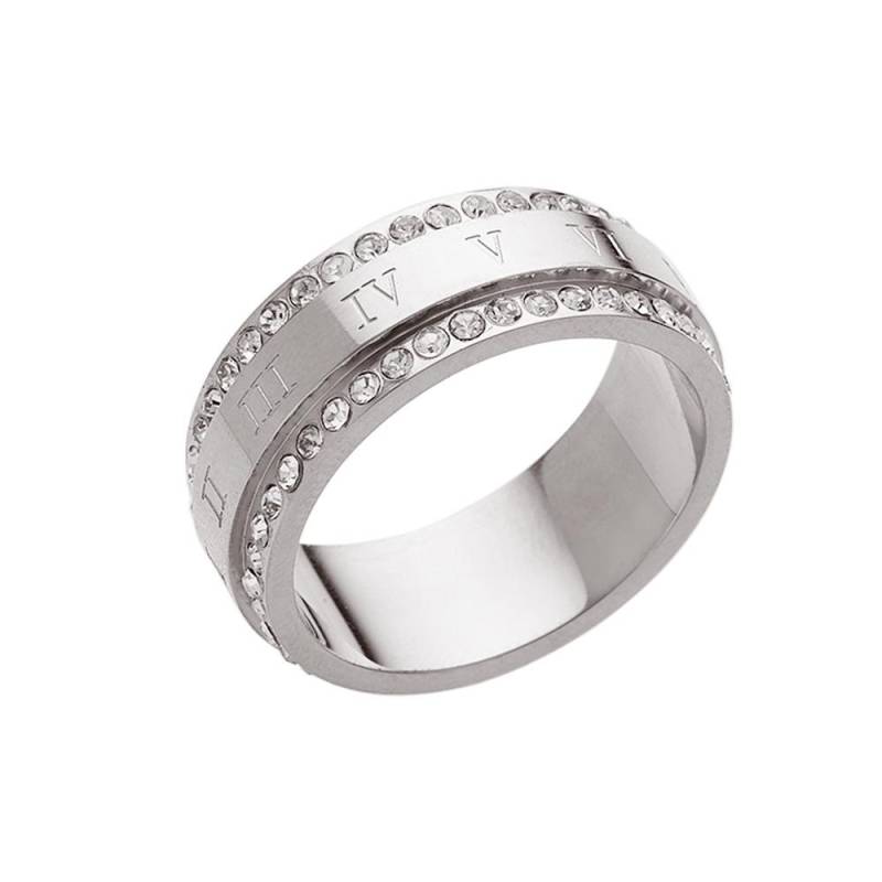 Personalisierter Trend, Diamant-Zeigefingerringe auf beiden Seiten, Modische Partnerringe, Zwei Reihen Diamantringe No. 11 silber von Joom DACH