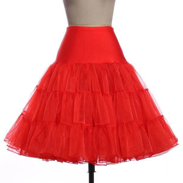 Petticoat Unterrock Damen Retro Vintage Rock Kleid Krinoline Petticoat Rockabilly Unterrock für Hochzeit L rot von Joom DACH