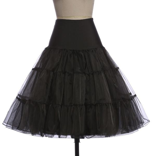 Petticoat Unterrock Damen Retro Vintage Rock Kleid Krinoline Petticoat Rockabilly Unterrock für Hochzeit S schwarz von Joom DACH