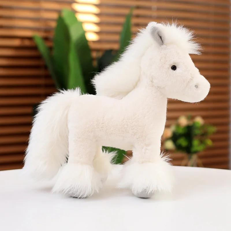 Pferd Plüschpuppe Plüschtier Hohe Qualität Superrealistisch Pony Plüschtier Klassisches Geburtstagsgeschenk 25cm von Joom DACH