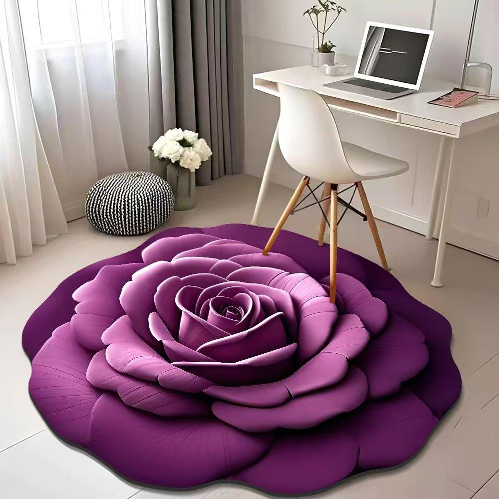 Pfingstrose Blume Fußmatte Zuhause Wohnzimmer Teppich Schmutzabweisend Pflegeleicht Badematte Saugfähige Türmatte Für Küche Badezimmer Eingangsbereich 50*50cm licht lila von Joom DACH
