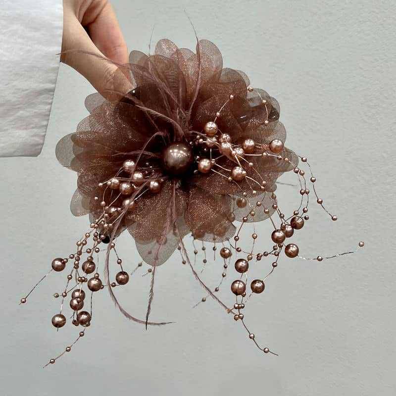 Pfingstrose Blume Perlen Quaste Clip Haarspange Krabbe Für Hinterkopf Elegante Haarspange Für Frauen Mode Kopfbedeckung Accessoires von Joom DACH