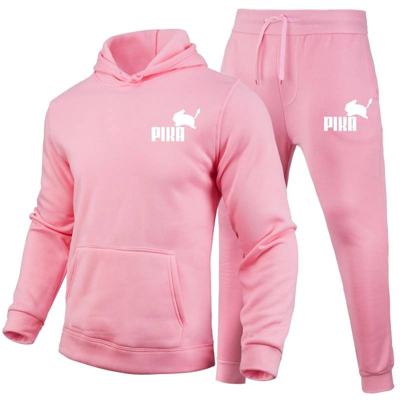 Pika Hoodie Set Damen Hoodies Anzüge Outdoor Fitness Laufen Mode Sportanzug Kapuzenpullover im Frühlings- und Herbststil 3XL von Joom DACH