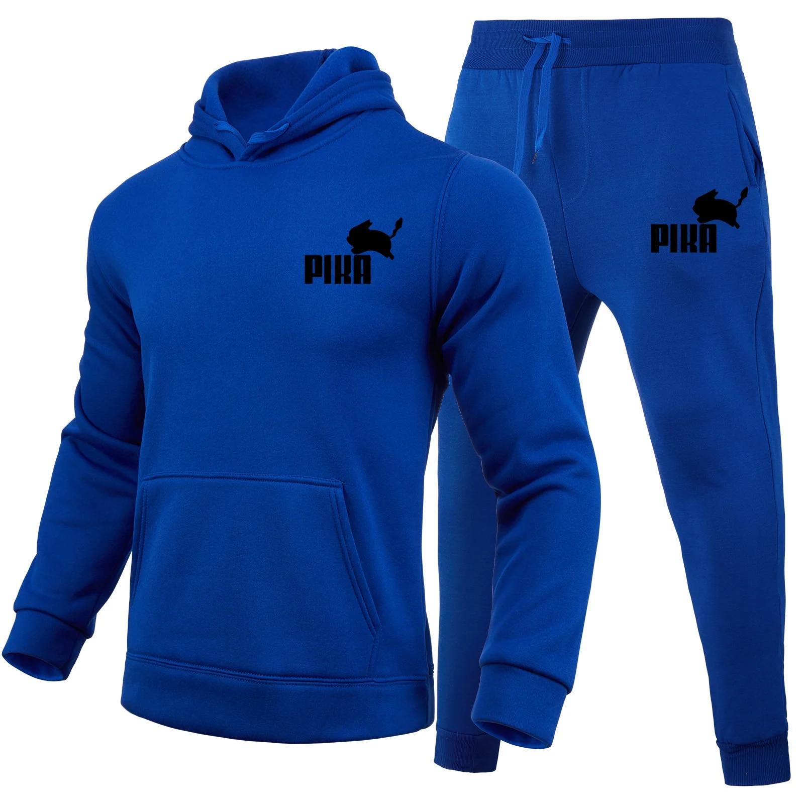 Pika Hoodie Set Damen Hoodies Anzüge Outdoor Fitness Laufen Mode Sportanzug Kapuzenpullover im Frühlings- und Herbststil M von Joom DACH