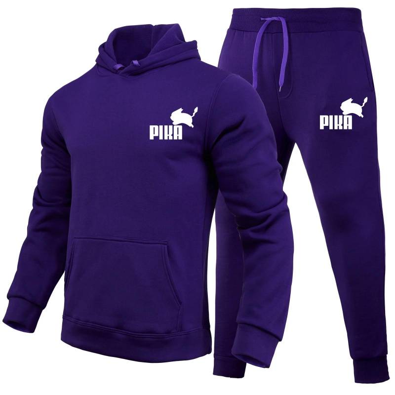 Pika Hoodie Set Damen Hoodies Anzüge Outdoor Fitness Laufen Mode Sportanzug Kapuzenpullover im Frühlings- und Herbststil M von Joom DACH