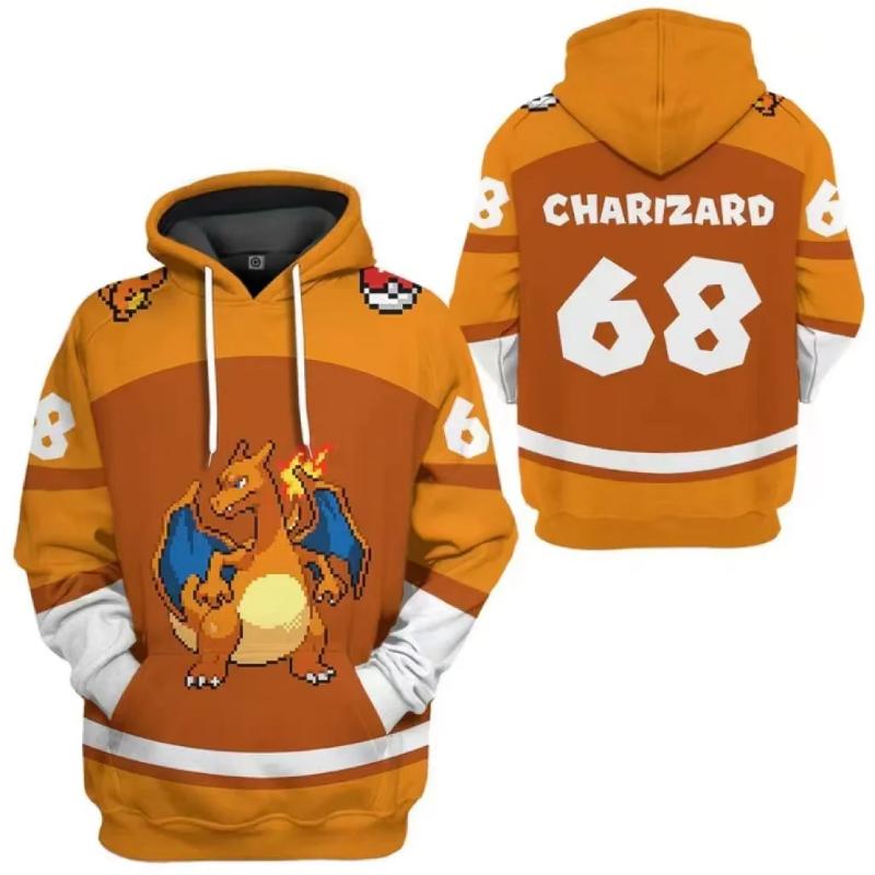 Pikachu Kapuzenpullover für Kinder und Erwachsene Pokemon Cartoon Print Kapuzenpullover für Männer und Frauen Herbst Winter Warmer Mantel 160cm von Joom DACH