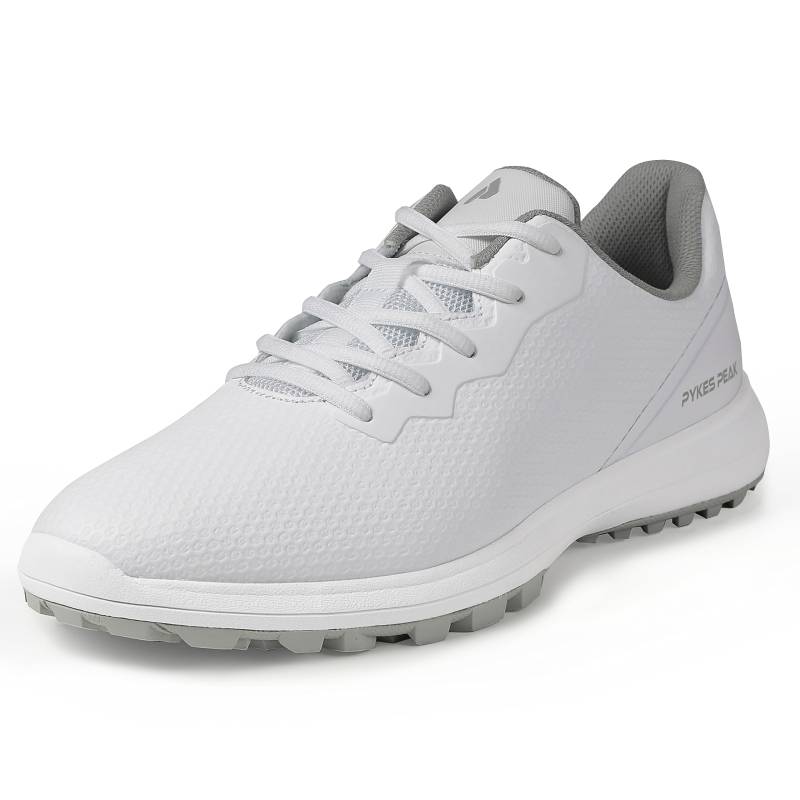 Pikes Peak Golfschuhe Schnürsenkel mit Spikeless Grip Golf Fit [PYKES PEAK] Herren Damen [Weiß 26,0 cm] weiß von Joom DACH