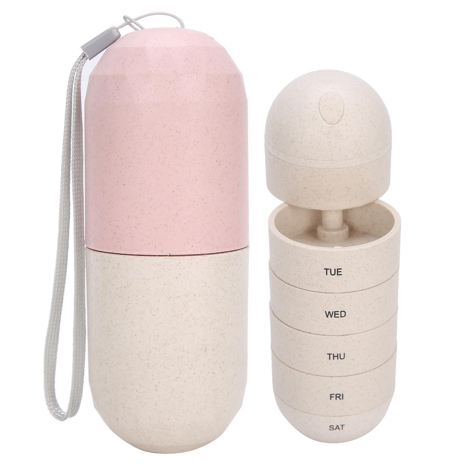 Pillen Organizer Wöchentlich Kapselform Medikamentenbox Tragbarer 7 Tage Reise Pillenbehälter von Joom DACH