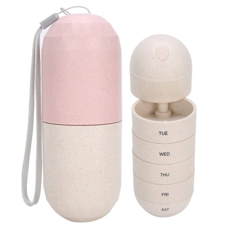 Pillen Organizer Wöchentlich Kapselform Medikamentenbox Tragbarer 7 Tage Reise Pillenbehälter von Joom DACH