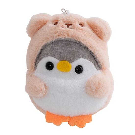 Pinguin-Plüsch-Schlüsselanhänger, süßer Pinguin-Anhänger, Hut, Schlüsselanhänger für Mädchen, Geschenke, kreatives Zubehör für Schultaschen rosa von Joom DACH