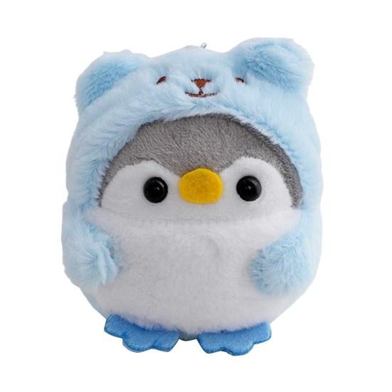 Pinguin-Plüsch-Schlüsselanhänger, süßer Pinguin-Anhänger, Hut, Schlüsselanhänger für Mädchen, Geschenke, kreatives Zubehör für Schultaschen blau von Joom DACH