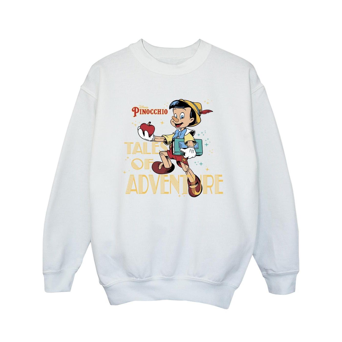 Pinocchio Mädchen Abenteuergeschichten Sweatshirt 3-4 Years weiß von Joom DACH