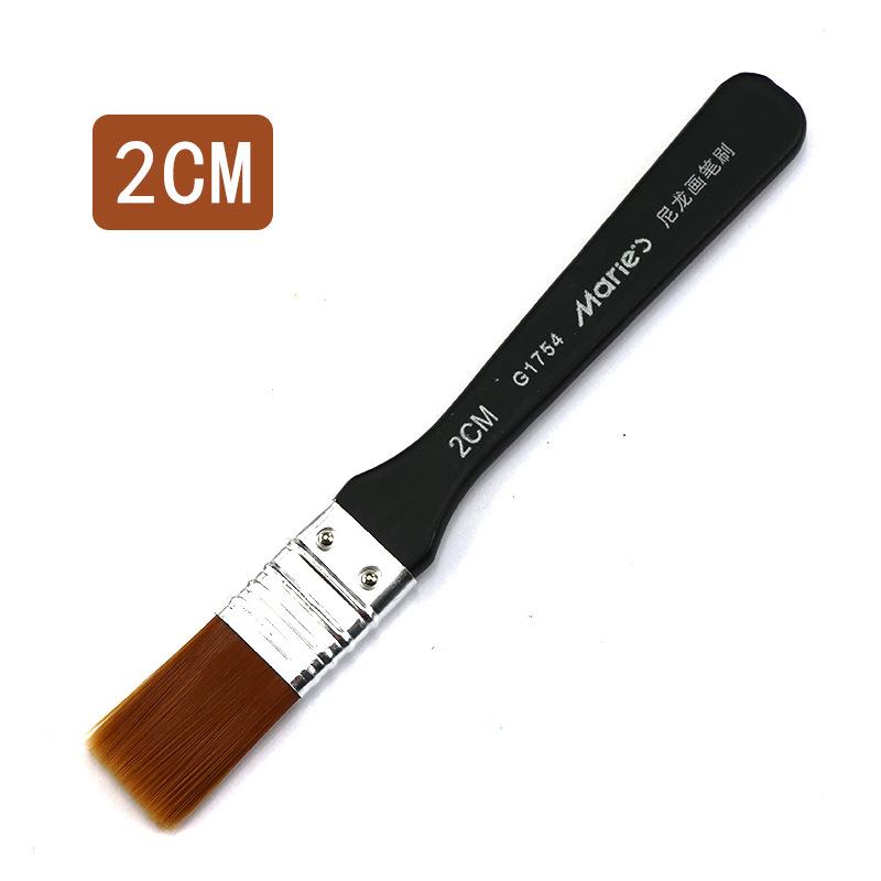 Pinsel mit schwarzem Griff, Metallring, Holzgriff, Nylonhaar, für Künstler, Aquarell, Ölgemälde, Gouache, Acryl, Künstlerbedarf von Joom DACH