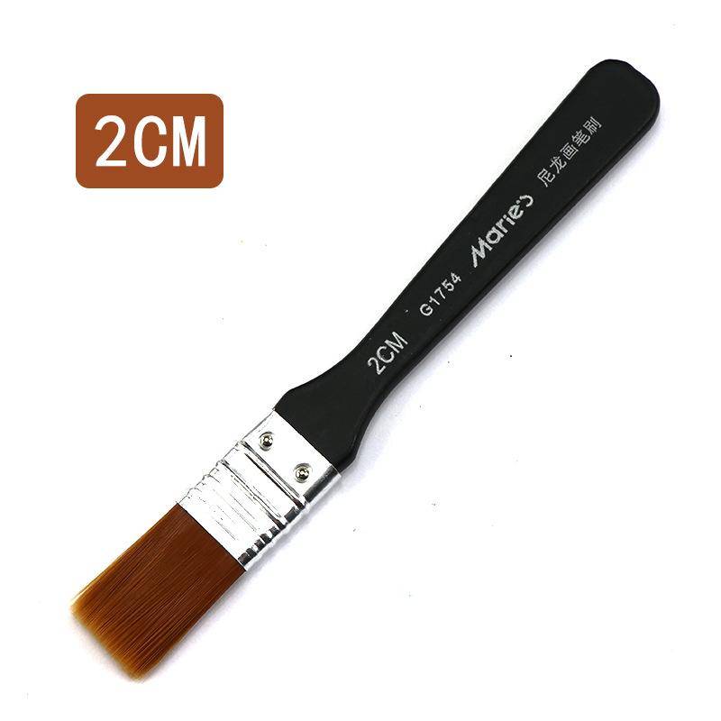 Pinsel mit schwarzem Griff, Metallring, Holzgriff, Nylonhaar, für Künstler, Aquarell, Ölgemälde, Gouache, Acryl, Künstlerbedarf von Joom DACH