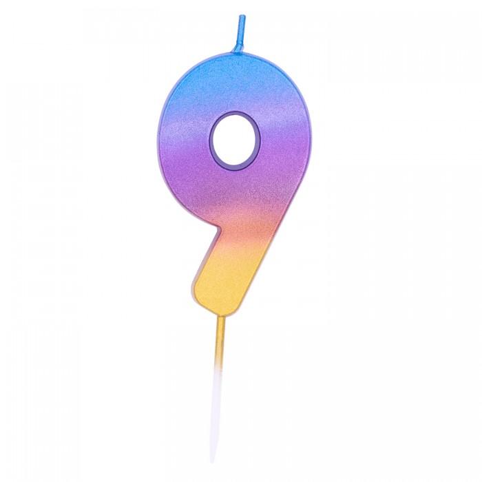 Pioneer Europe Ombre-Kerze zum 9. Geburtstag One Size von Joom DACH