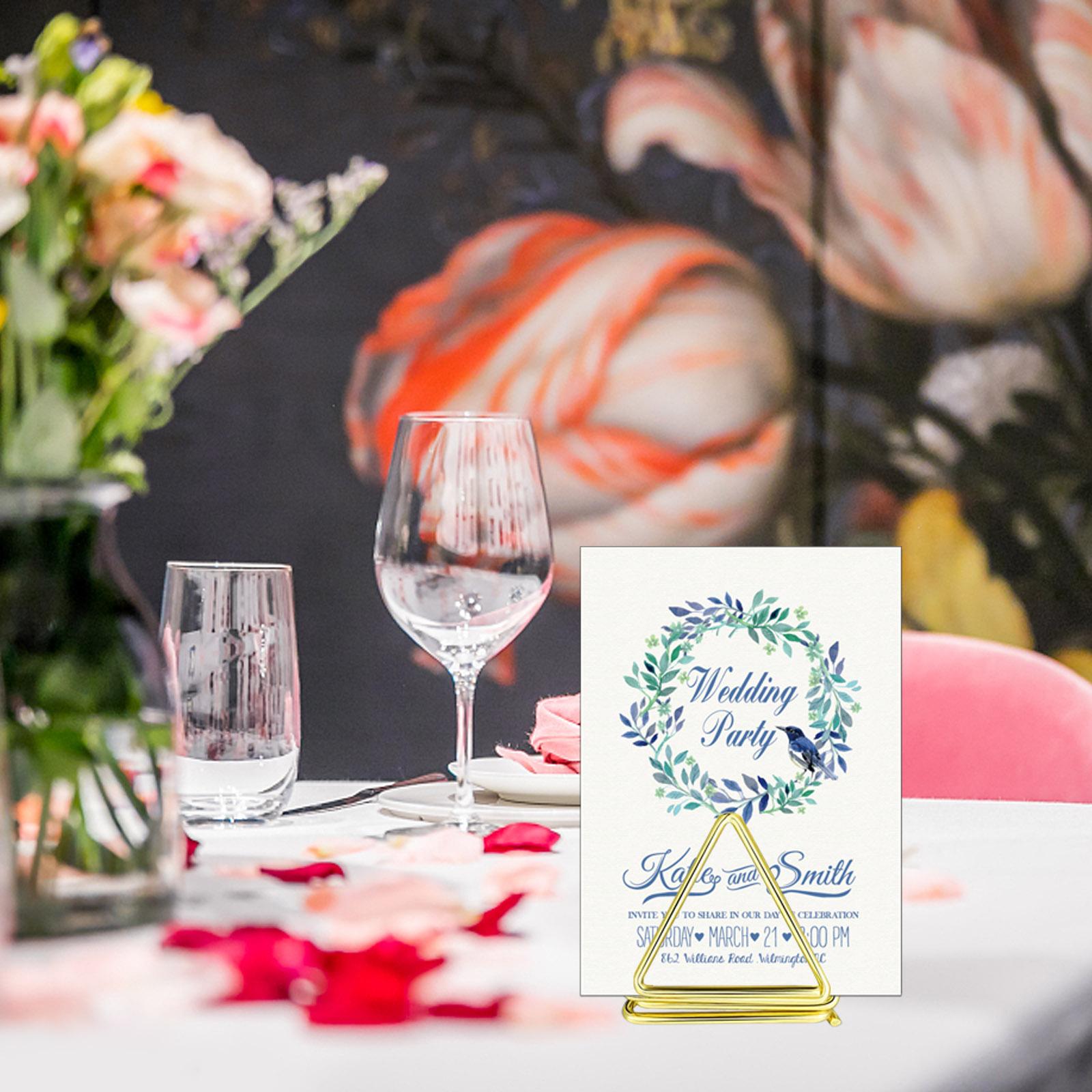 Platzkartenhalter 24er-Pack Einzigartige Metallisch Goldene Platzkarten Tischnummernständer Büro Schreibwaren Organizer Heimdeko CHINA von Joom DACH