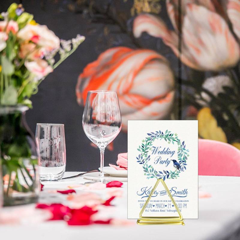 Platzkartenhalter 24er-Pack Einzigartige Metallisch Goldene Platzkarten Tischnummernständer Büro Schreibwaren Organizer Heimdeko CHINA von Joom DACH