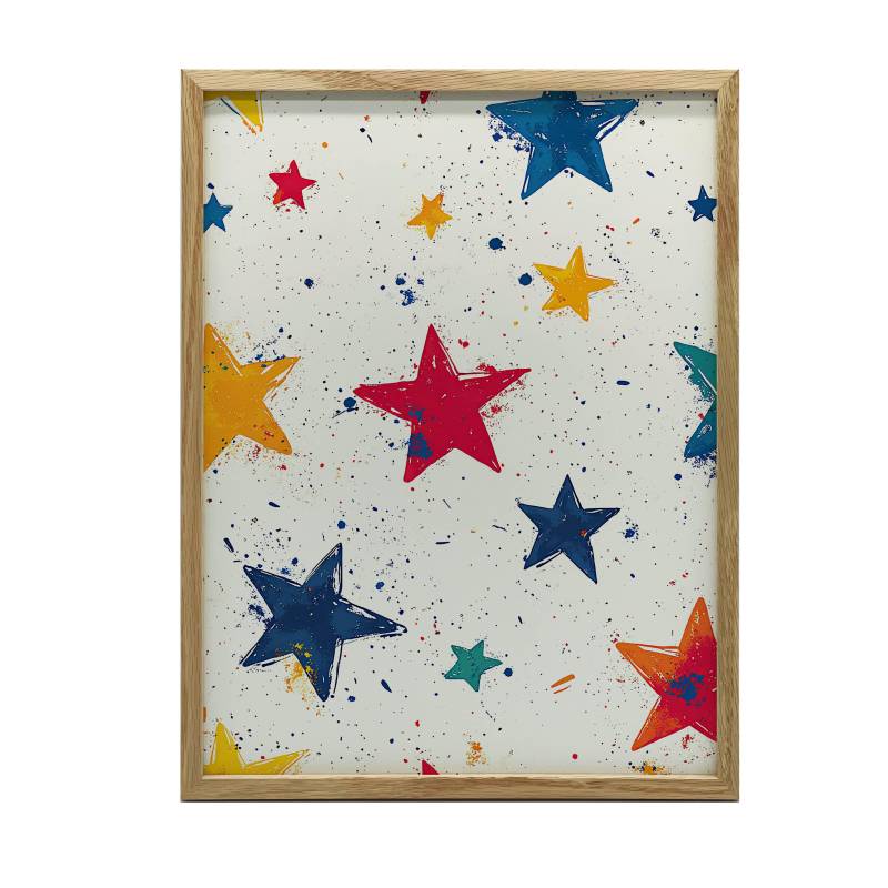 Plakat Gwiezdne Kolory Plakat Gwiezdne Kolory, 30X40 Cm, Rama Drewniana Jasny Dąb, Papier Matowy 230 Gsm 36 von Joom DACH