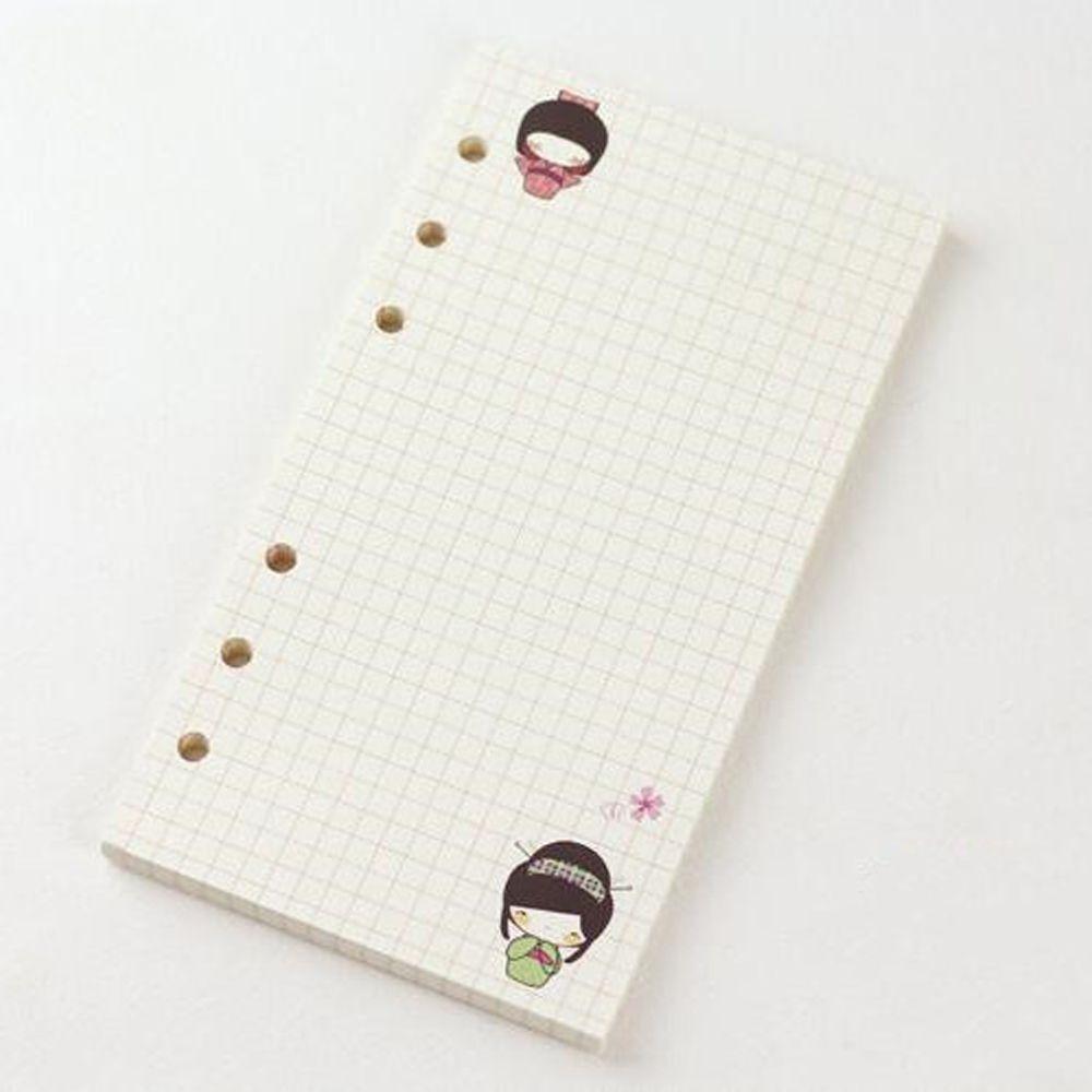 Planer To-do-Liste A5 A6 Notizbuch Nachfüllung Ordner Innenseite Loseblattpapier Nachfüllung Notizbuchpapier A6-Grid von Joom DACH