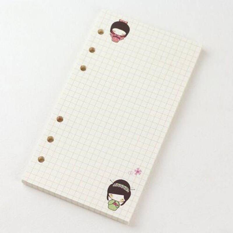 Planer To-do-Liste A5 A6 Notizbuch Nachfüllung Ordner Innenseite Loseblattpapier Nachfüllung Notizbuchpapier A6-Grid von Joom DACH