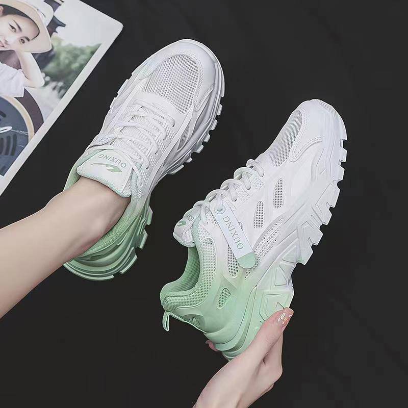 Plateau Dad Schuhe Damen Frühling und Sommer Mesh Atmungsaktiv Neu Vielseitig Lässige Weiße Schuhe Damen Sport Laufschuhe 40 von Joom DACH