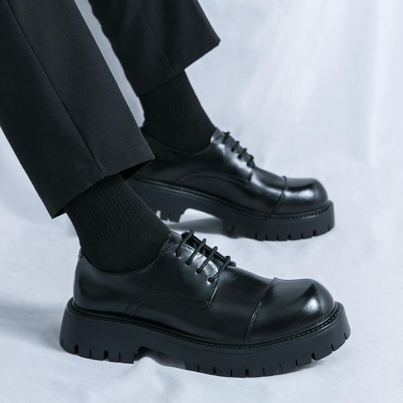 Plateau Herren Innenhöhe erhöhen Business Dress Derby Schuhe Britische Casual Lederschuhe 45 von Joom DACH