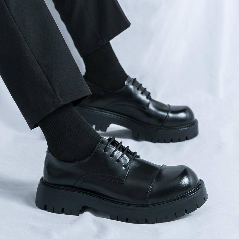 Plateau Herren Innenhöhe erhöhen Business Dress Derby Schuhe Britische Casual Lederschuhe 45 von Joom DACH