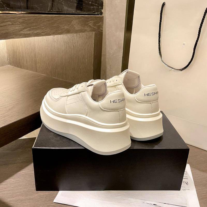 Plateau Weiße Schuhe Damen Herbst und Winter Neue Vielseitige Sneaker Erhöht durch Sportliche Freizeitschuhe 40 von Joom DACH