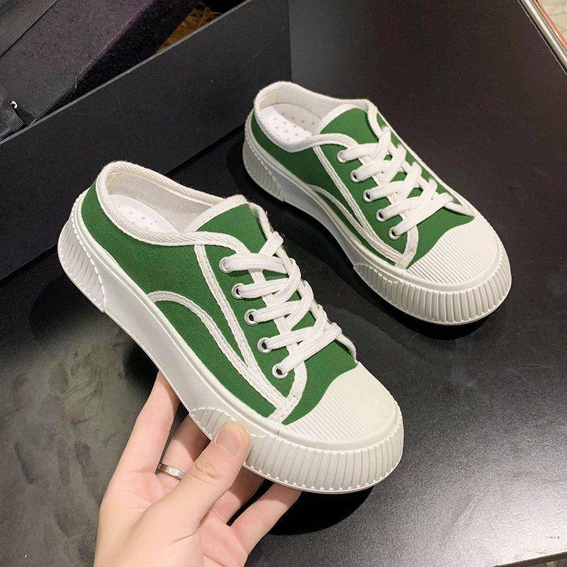 Plateauschuhe Kleine Weiße Schuhe Damen Neu Sommer Damenschuhe Dünne Einzelnetzschuhe Damen Atmungsaktives Netz Kekse Fischer-Schuhe 40 grün von Joom DACH