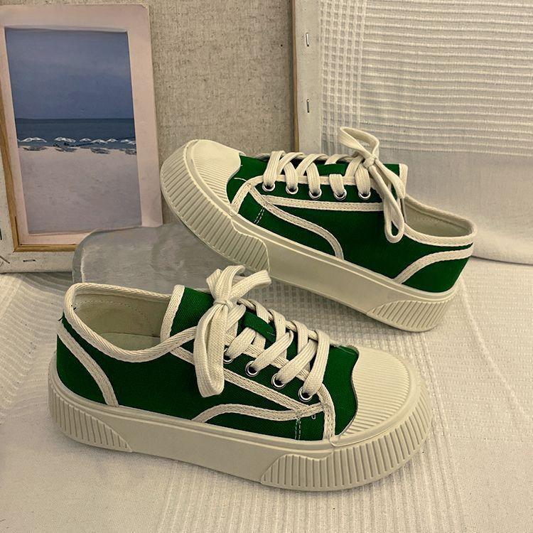 Plateauschuhe Kleine Weiße Schuhe Damen Neu Sommer Damenschuhe Dünne Einzelnetzschuhe Damen Atmungsaktives Netz Kekse Fischer-Schuhe 40 grün von Joom DACH