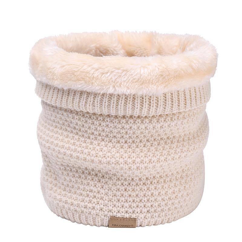 Plüsch Dicker Halsschal Damen Herren Winter Gestrickter Kaschmirähnlicher Kragen Warm Halten Ringe Schals Outdoor Sport Kragen Infinity Snood 1 pc beige von Joom DACH
