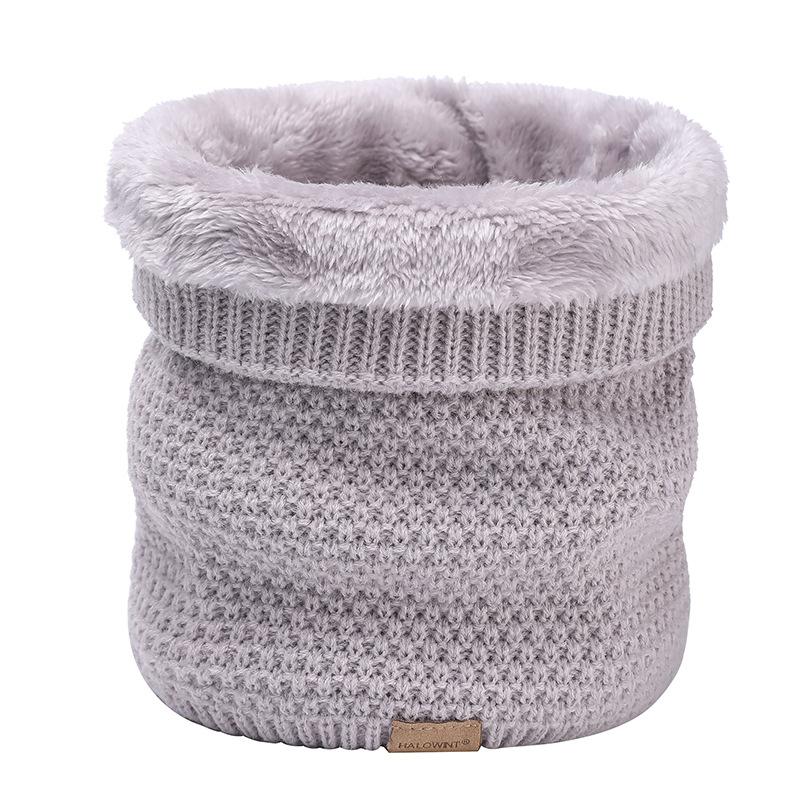 Plüsch Dicker Halsschal Damen Herren Winter Gestrickter Kaschmirähnlicher Kragen Warm Halten Ringe Schals Outdoor Sport Kragen Infinity Snood 1 pc licht grau von Joom DACH