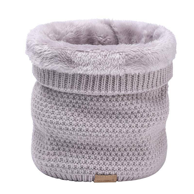 Plüsch Dicker Halsschal Damen Herren Winter Gestrickter Kaschmirähnlicher Kragen Warm Halten Ringe Schals Outdoor Sport Kragen Infinity Snood 1 pc licht grau von Joom DACH