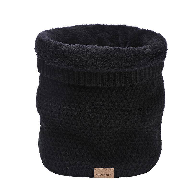 Plüsch Dicker Halsschal Damen Herren Winter Gestrickter Kaschmirähnlicher Kragen Warm Halten Ringe Schals Outdoor Sport Kragen Infinity Snood 1 pc schwarz von Joom DACH