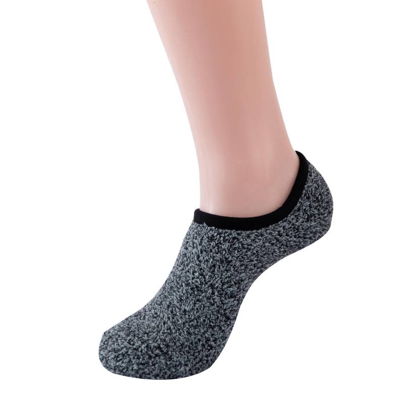 Plüsch-Fleece Damen Hausschuhe Rutschfeste Weiche Sohle Winter Warm Haus Bodenschuhe Niedliche Hausschuhe, Heimkomfort-Schuhwerk One-size grau von Joom DACH