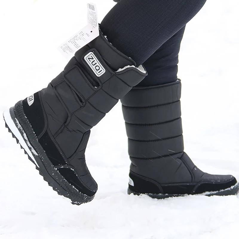Plüsch Herren Stiefel Winter Schnee Stiefel für Männer Mid-kalb Stiefel Wasserdichte Männer Schuhe Plus Größe Männer Schuhe 42 schwarz von Joom DACH