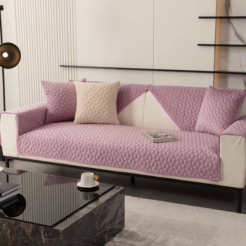 Plüsch Sofa Kissen Stoff Winter Anti-rutsch Flanell Sofa Kissen Sofa Handtuch Sofa Abdeckung Abdeckung Verdickt Einfache 70*70cm von Joom DACH