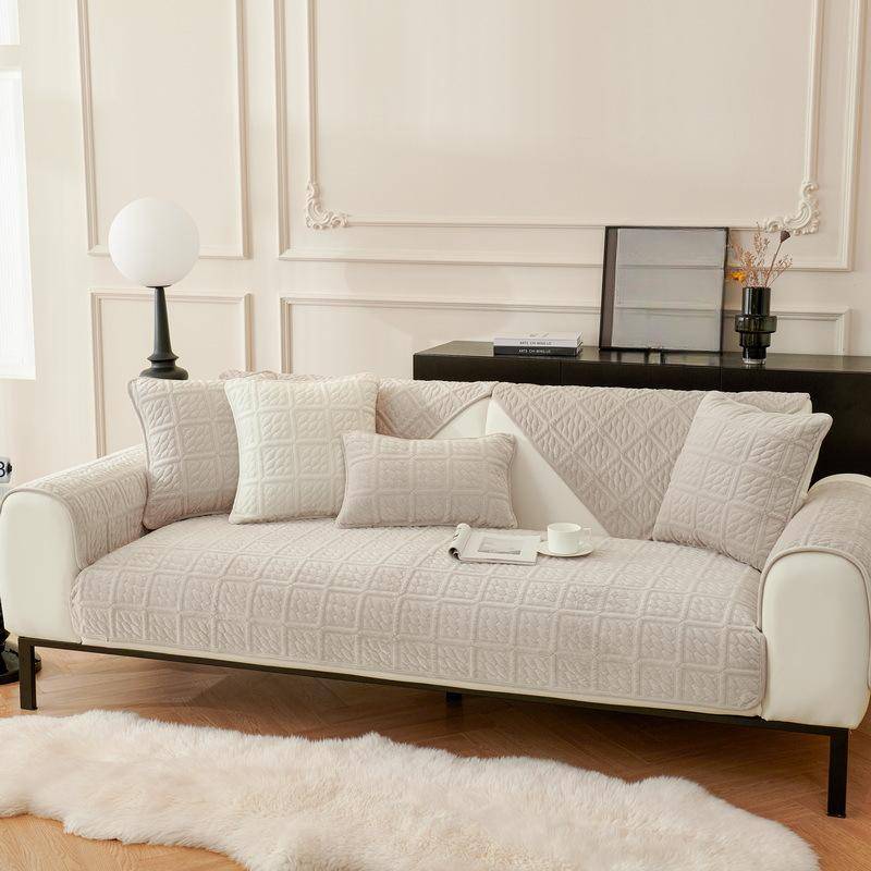Plüsch Sofa Kissen Stoff Winter Anti-rutsch Flanell Sofa Kissen Sofa Handtuch Sofa Abdeckung Abdeckung Verdickt Einfache 70*70cm von Joom DACH