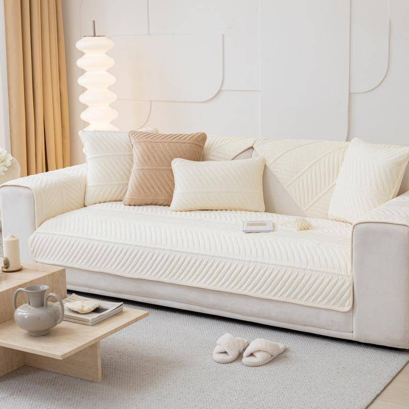 Plüsch Sofa Kissen Winter Anti-rutsch Leder Sofa Abdeckung Abdeckung Tuch Einfarbig Neue Dicke Plüsch 70*70cm von Joom DACH