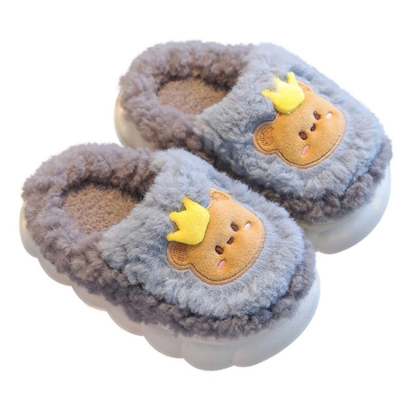 Plüschpantoffeln für Kinder Warme und rutschfeste Hausschuhe für Jungen und Mädchen Cartoon Kinder Schuhe Hausschuhe 28/29 von Joom DACH