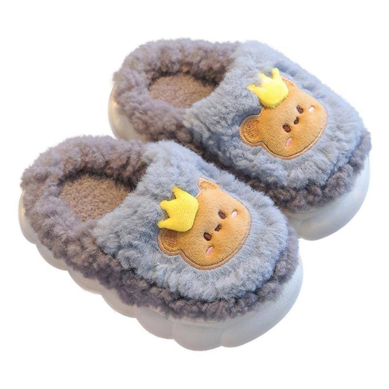 Plüschpantoffeln für Kinder Warme und rutschfeste Hausschuhe für Jungen und Mädchen Cartoon Kinder Schuhe Hausschuhe 28/29 von Joom DACH