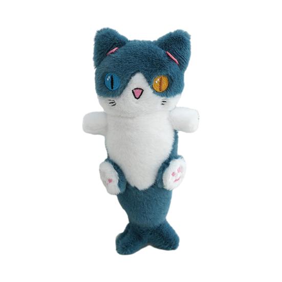 Plüschpuppen-Rucksack-Schlüsselanhänger, bezaubernder Meerjungfrau-Katzenpuppen-Anhänger, weicher Stofftier-Anhänger als Weihnachtsgeschenk navy blau von Joom DACH