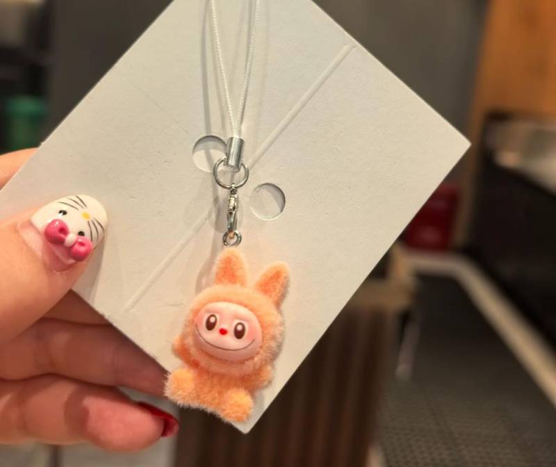 Plüschtier Schlüsselanhänger Anhänger Kleines Plüschtier Taschenanhänger orange von Joom DACH