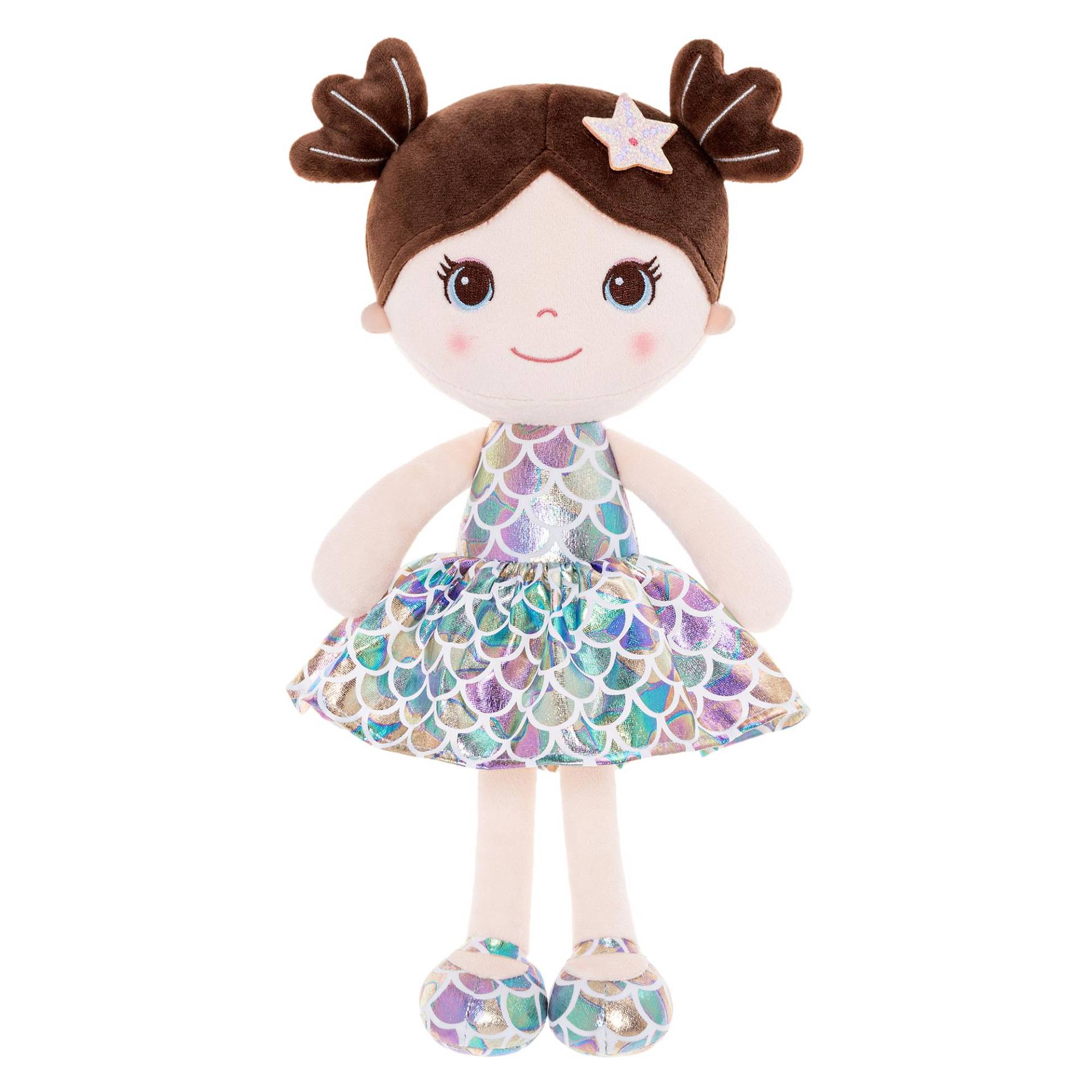 Plüschtiere Neue Mode Mädchen Tina Fischschuppen Lila Rock für Kinder Weiche Spielzeuge Mädchen Geburtstagsgeschenk 30 cm von Joom DACH