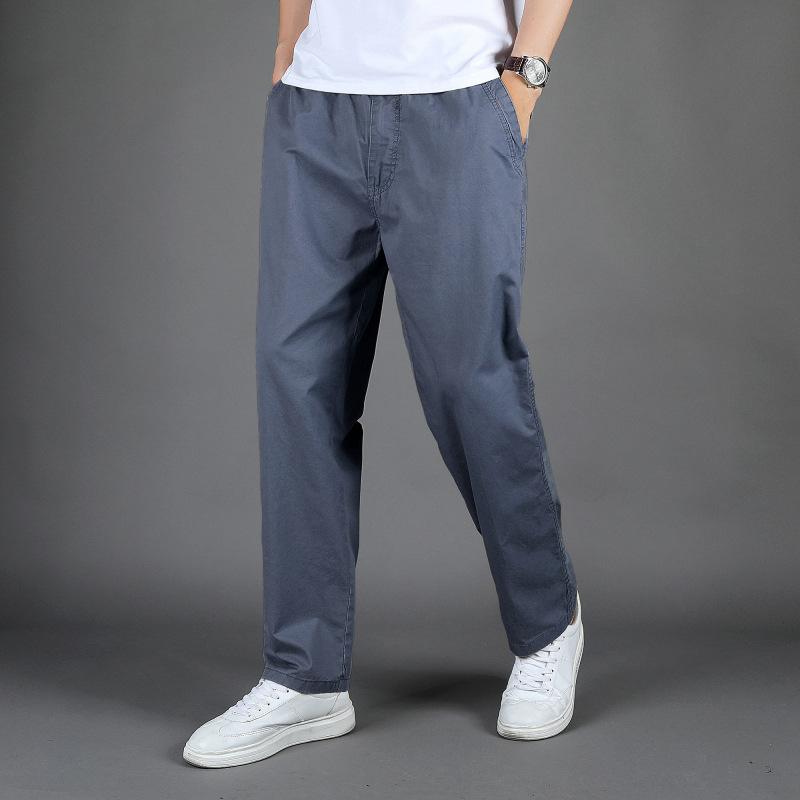 Plus Größe M-6XL Herren Mode Casual Hosen Männer Einfarbig Lose Gerade Sport Overalls 4XL dunkelgrau von Joom DACH